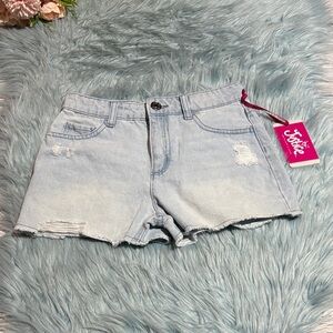 NWT Justice Light Blue Mini Mom Denim Short Sz 10